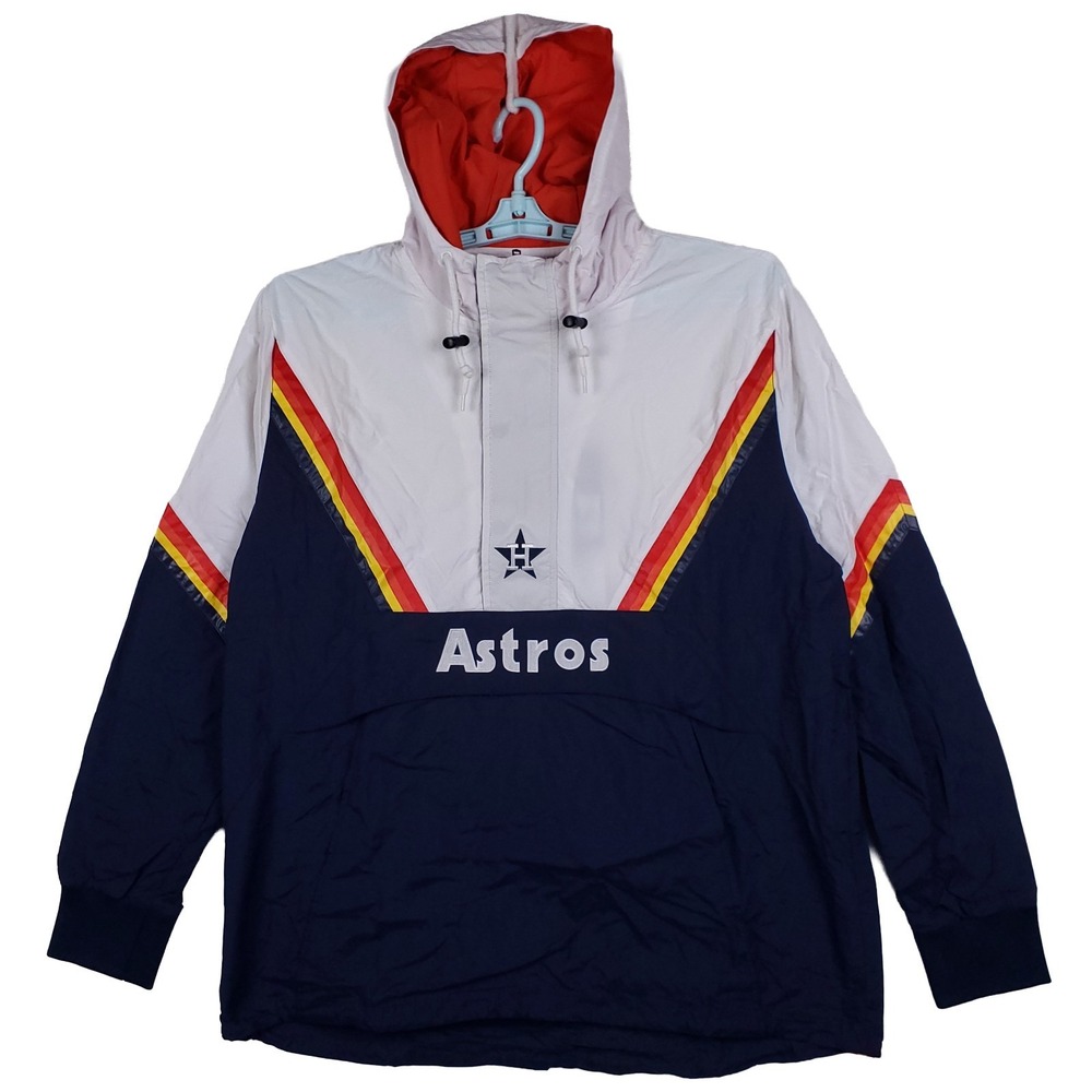Houston Astros Mitchell & Ness MLB Large Windbreaker Jacket Navy White NWT